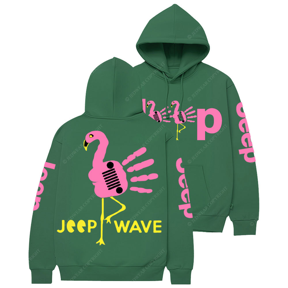 Funny Jp Wave Flamingo Casual Hoodie