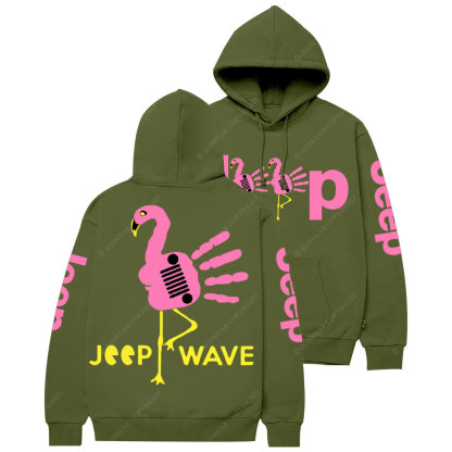 Funny Jp Wave Flamingo Casual Hoodie