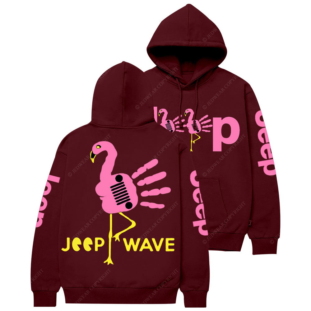 Funny Jp Wave Flamingo Casual Hoodie