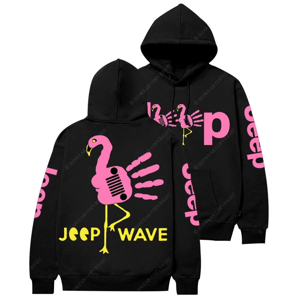 Funny Jp Wave Flamingo Casual Hoodie