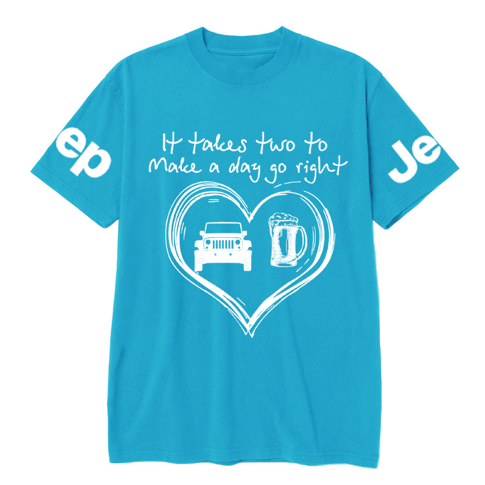 It Takes Two to Make a Day Go Right: Beer and Jp T-Shirt