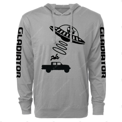 Funny Alien Abduction Jper Gladiator Oversized Lightweight Hoodie