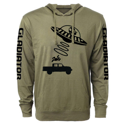 Funny Alien Abduction Jper Gladiator Oversized Lightweight Hoodie