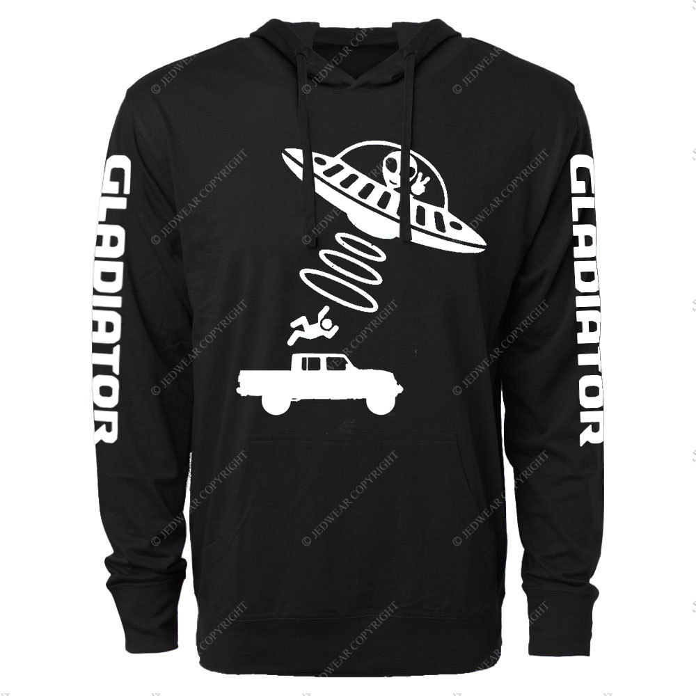Funny Alien Abduction Jper Gladiator Oversized Lightweight Hoodie