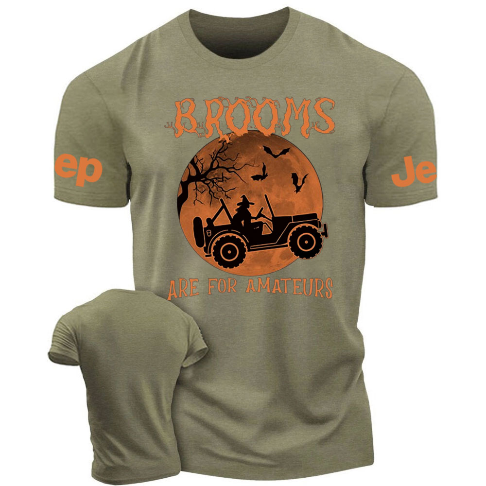 Jp Brooms Are For Amateurs Halloween T-Shirt