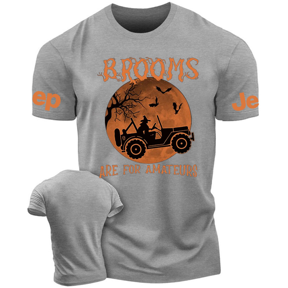 Jp Brooms Are For Amateurs Halloween T-Shirt