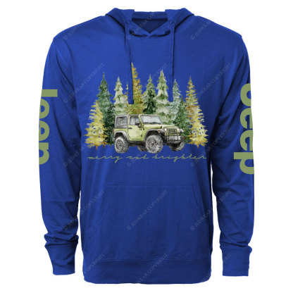 Jpmas Merry and Bright Forset Oversized Lightweight Hoodie