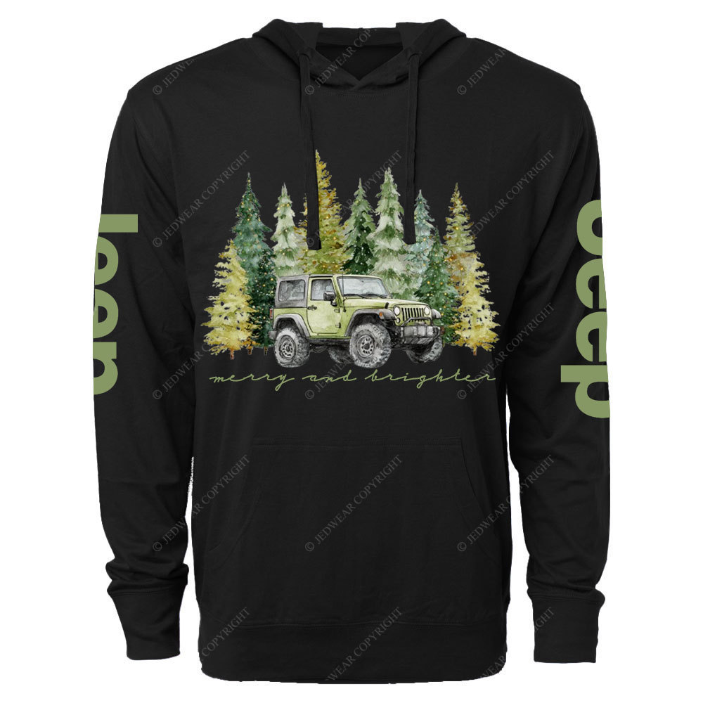 Jpmas Merry and Bright Forset Oversized Lightweight Hoodie