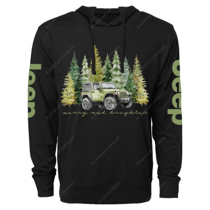 Jpmas Merry and Bright Forset Oversized Lightweight Hoodie