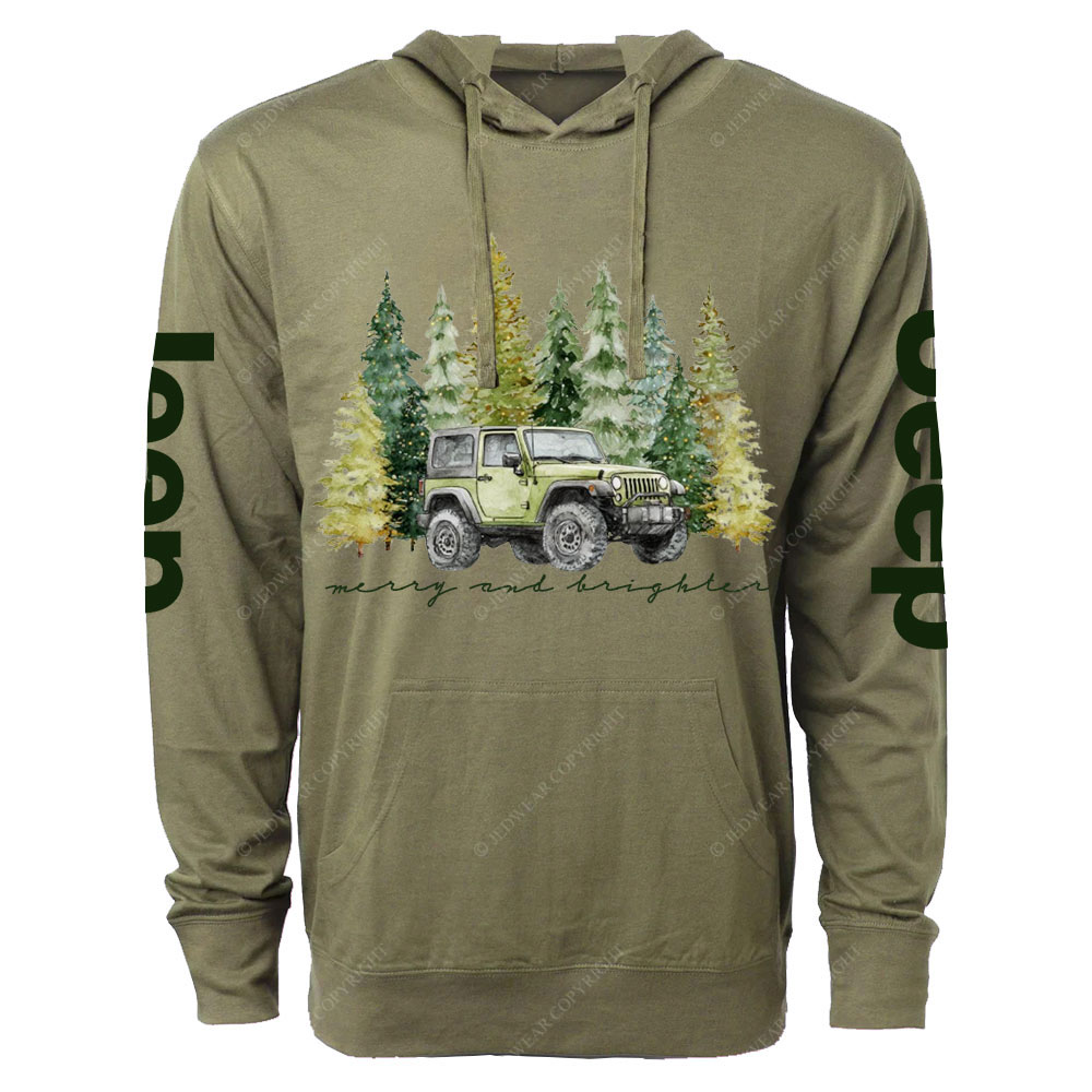 Jpmas Merry and Bright Forset Oversized Lightweight Hoodie
