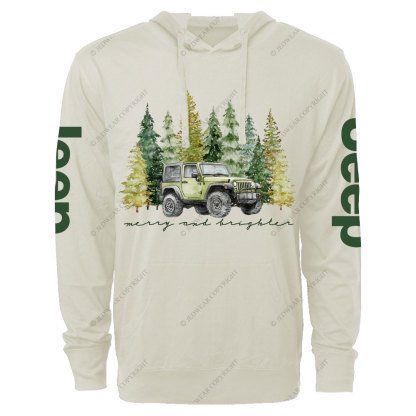 Jpmas Merry and Bright Forset Oversized Lightweight Hoodie