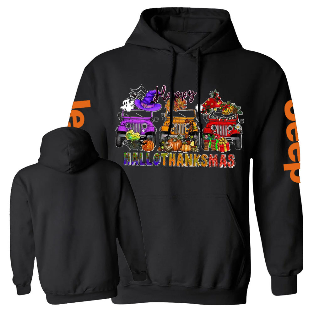 Happy Hallothanksmas Car Jp Casual Hoodie