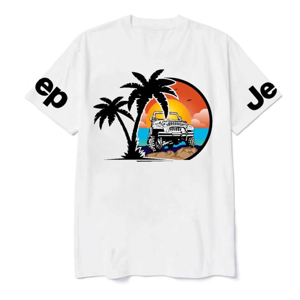 Palm Tree, Sunset, Jp and Beach T-Shirt