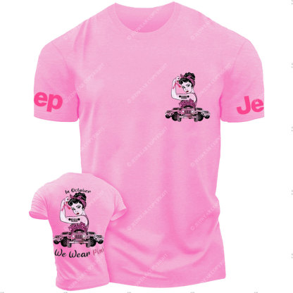 Breast Cancer Jp Pink In October Double Printed T-Shirt