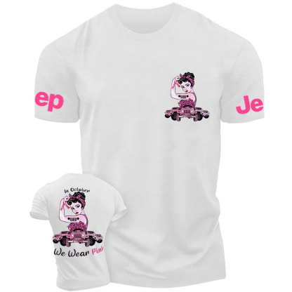 Breast Cancer Jp Pink In October Double Printed T-Shirt