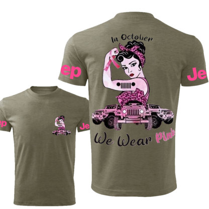 Breast Cancer Jp Pink In October Double Printed T-Shirt