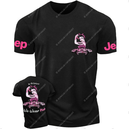 Breast Cancer Jp Pink In October Double Printed T-Shirt