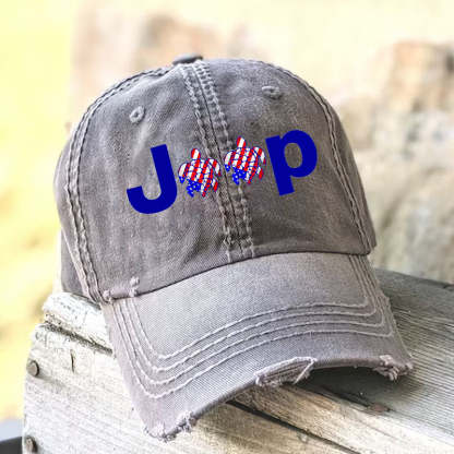 USA Flag Jeep Turtle Hat Jeep Lover Baseball Cap