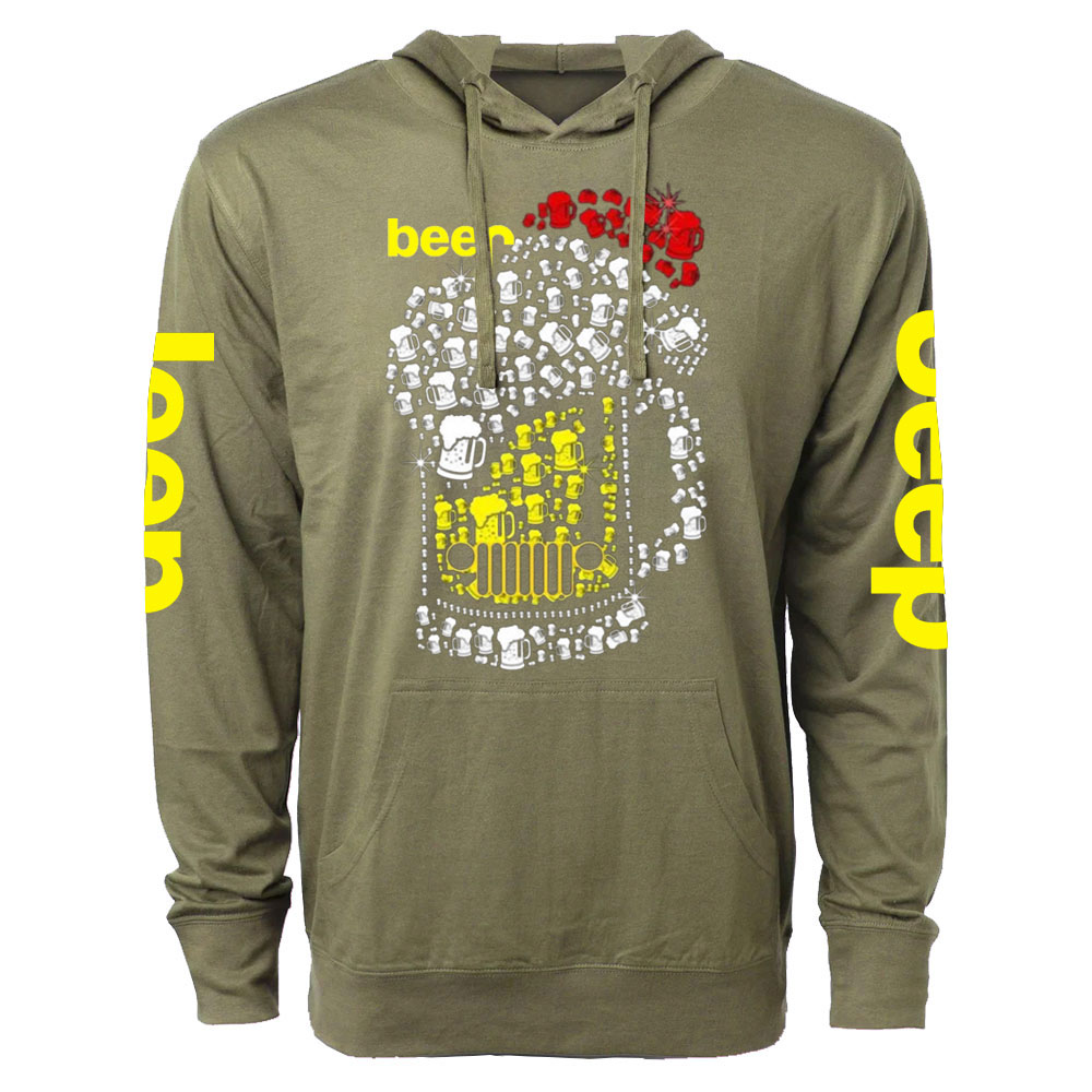 Jp beer Santa Hat Christmas Oversized Lightweight Hoodie