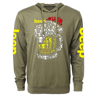 Jp beer Santa Hat Christmas Oversized Lightweight Hoodie