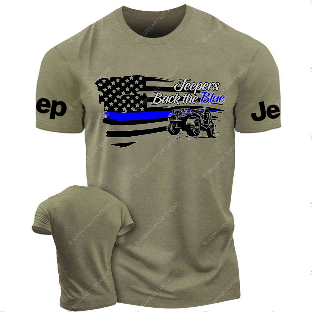 Jpers Back the Blue US Flag T-Shirt