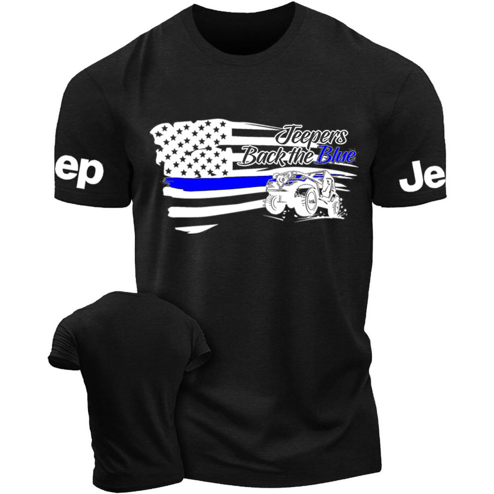 Jpers Back the Blue US Flag T-Shirt