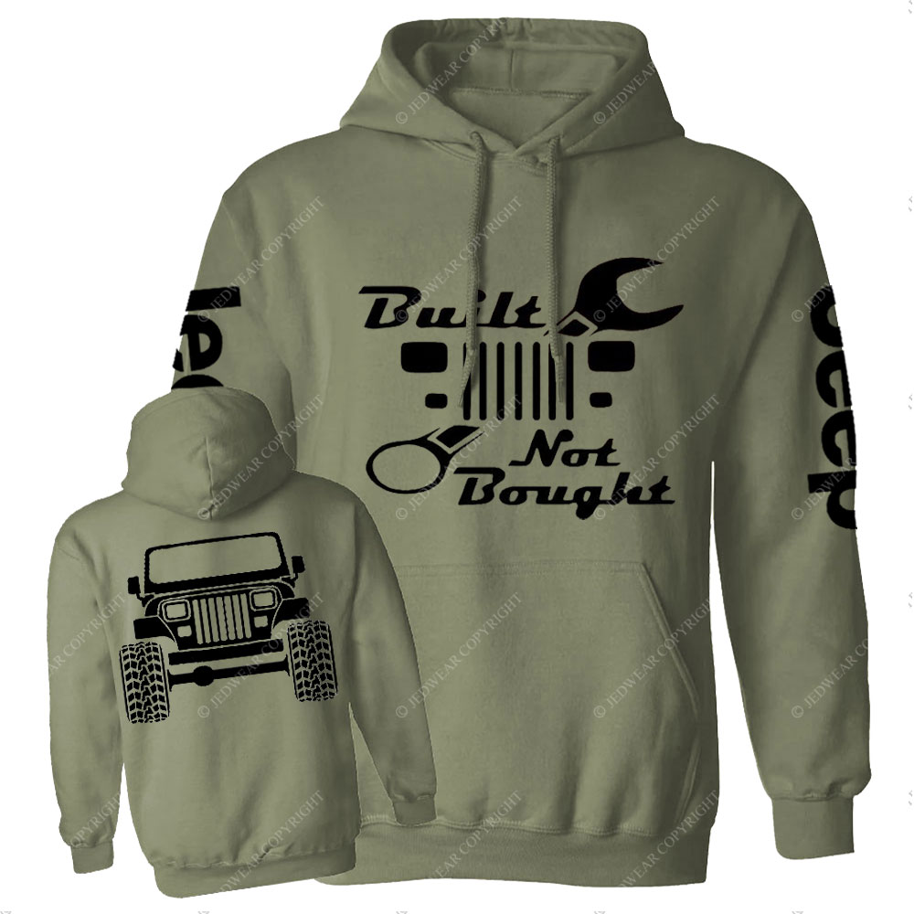 Built Not Bought YJ Jp Wrangler Jp Casual Hoodie