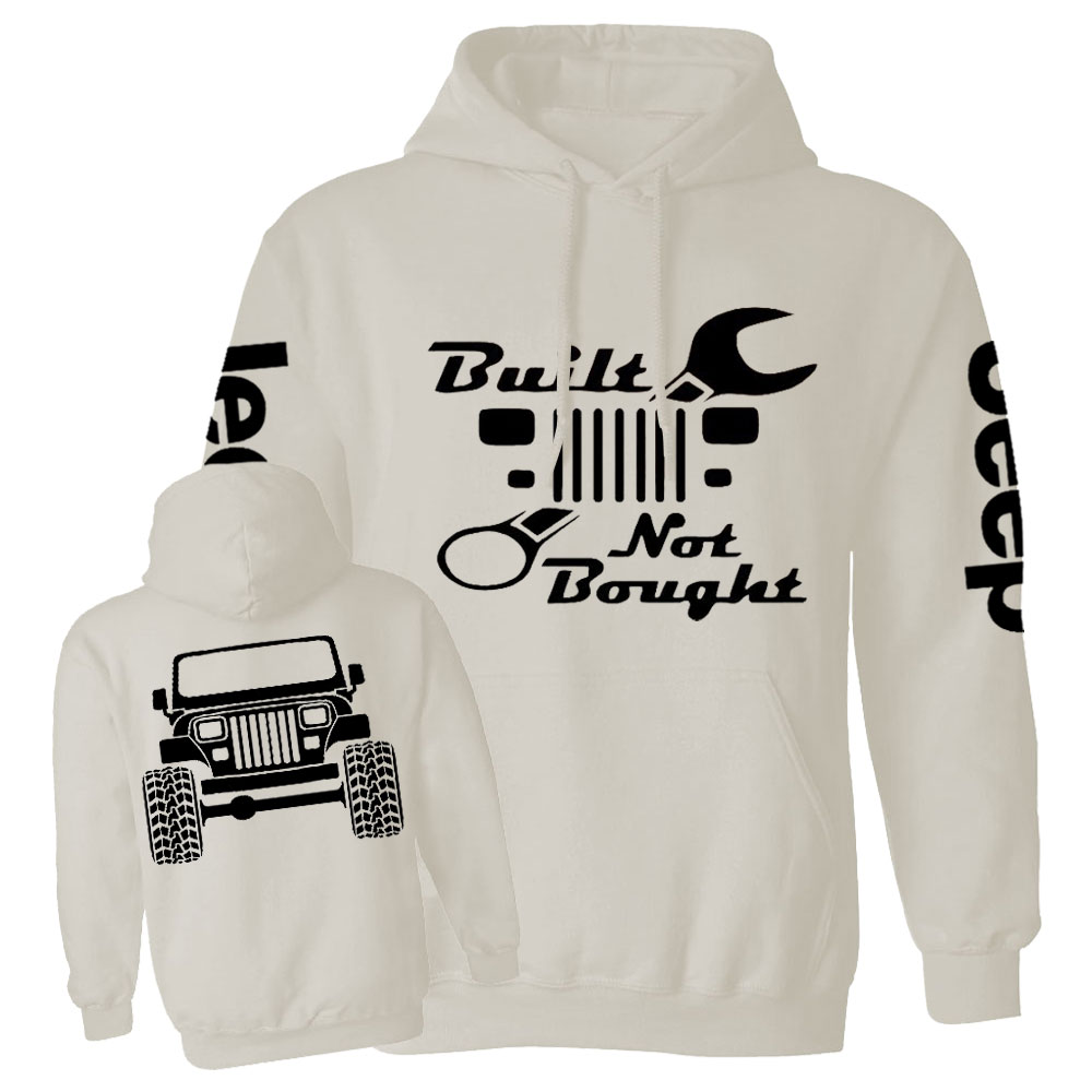 Built Not Bought YJ Jp Wrangler Jp Casual Hoodie
