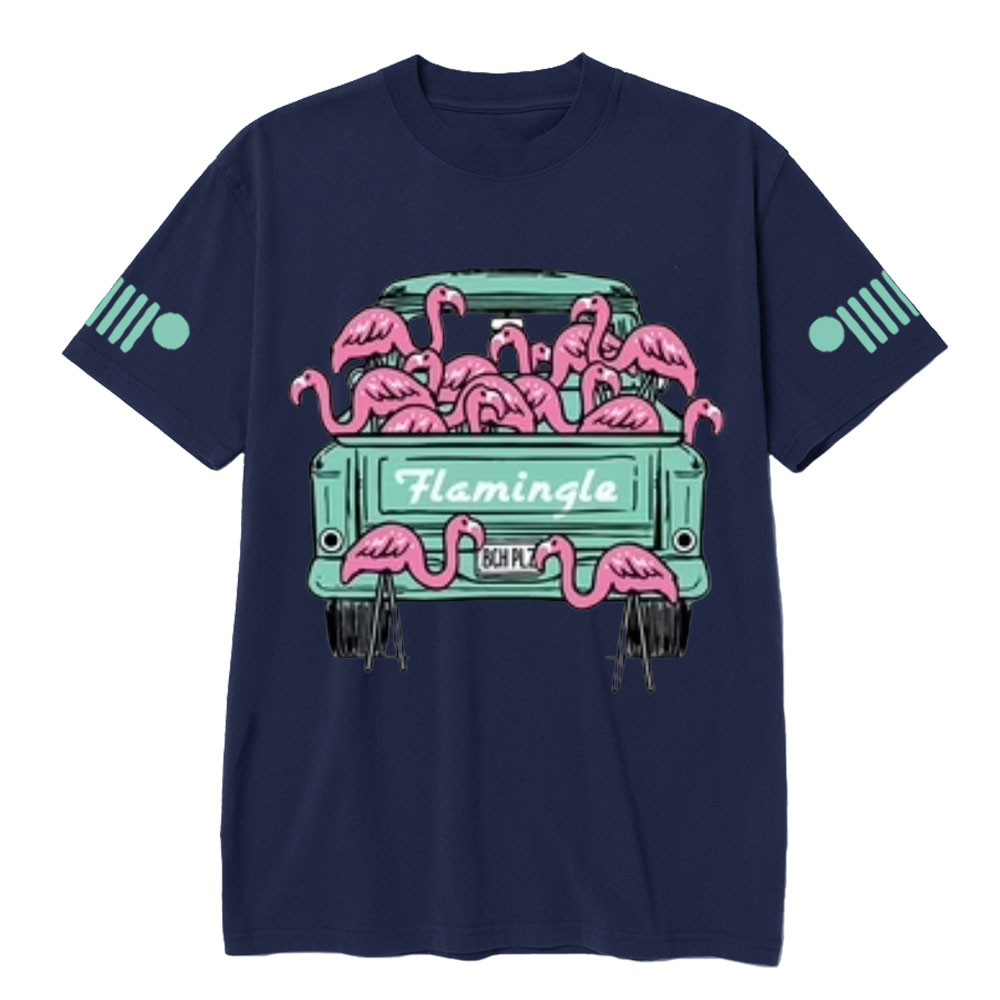 Flamingo Mint Pickup Truck Gladiator Jp T-Shirt