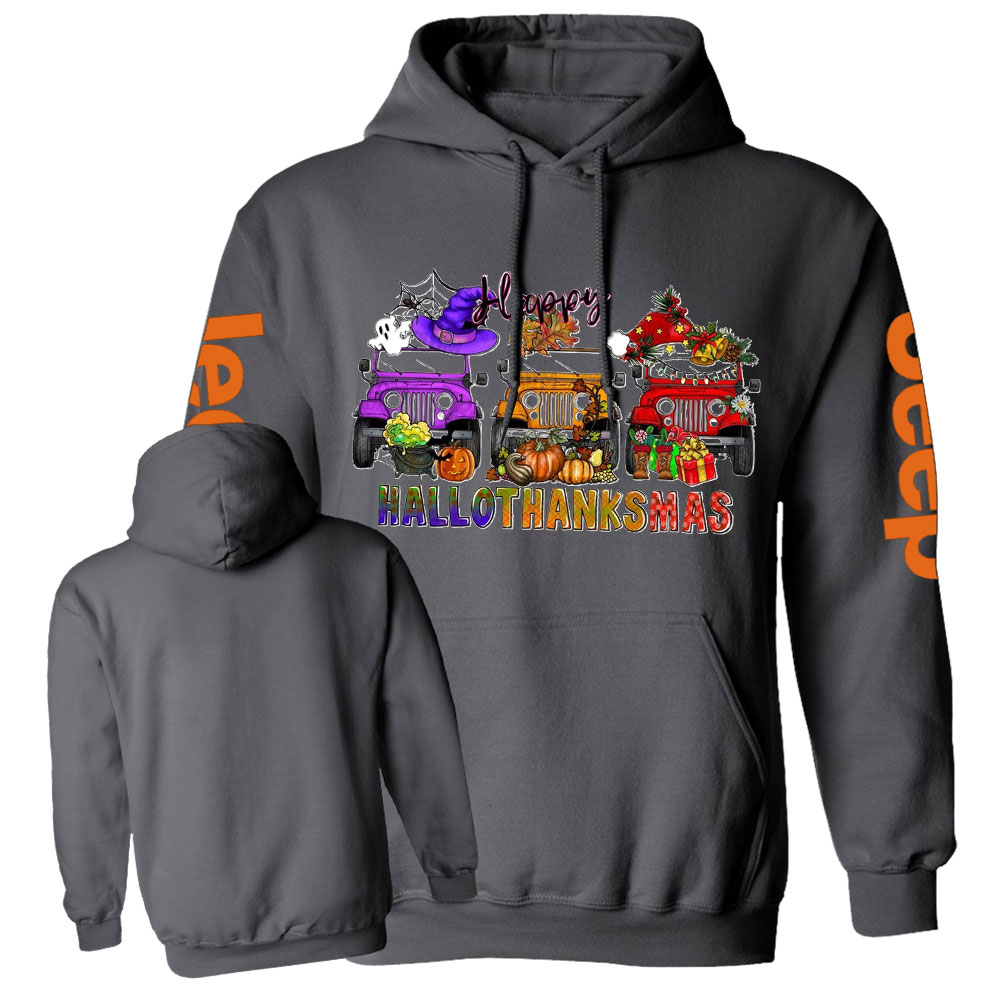 Happy Hallothanksmas Car Jp Casual Hoodie