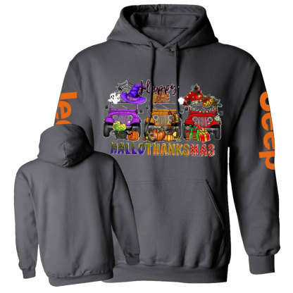 Happy Hallothanksmas Car Jp Casual Hoodie