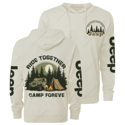 Find Your Road Dog and Camp Forever Oversized Lightweight Hoodie