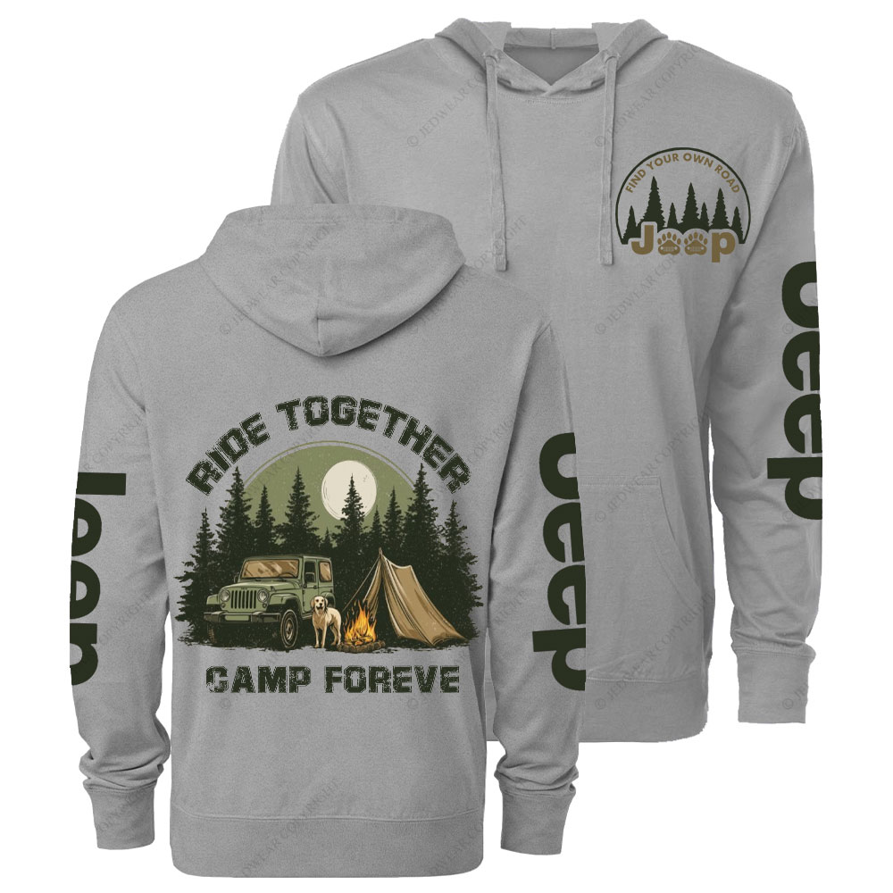 Find Your Road Dog and Camp Forever Oversized Lightweight Hoodie