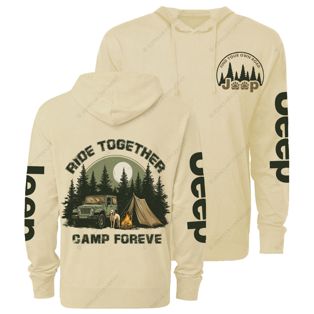 Find Your Road Dog and Camp Forever Oversized Lightweight Hoodie