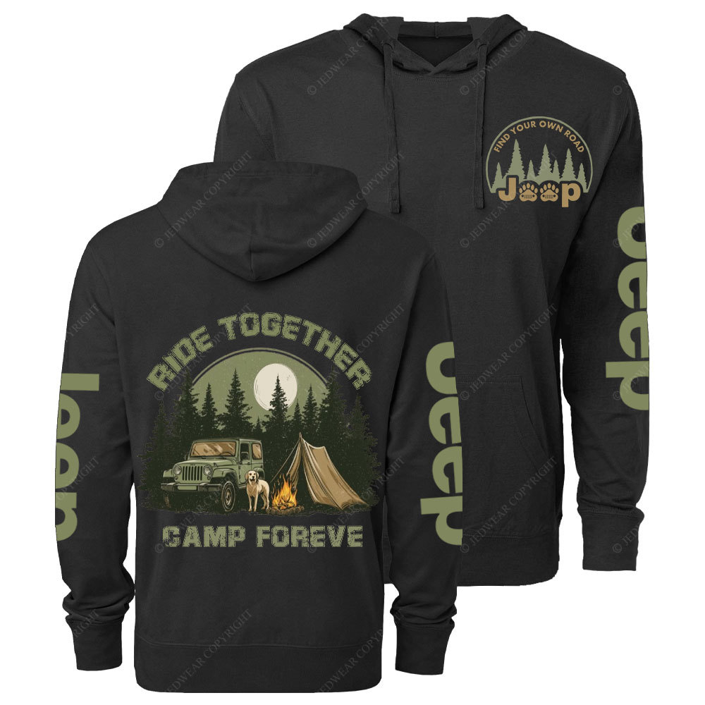 Find Your Road Dog and Camp Forever Oversized Lightweight Hoodie