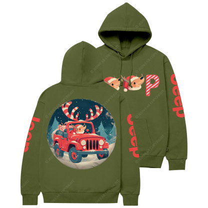 Christmas Reindeer Jp Sweet Casual Hoodie
