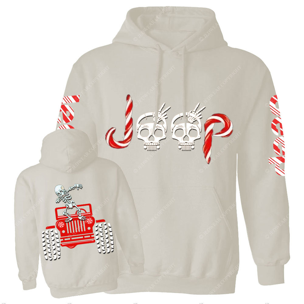 Skeletons Dancing on Jps Christmas Double Printed Casual Hoodie