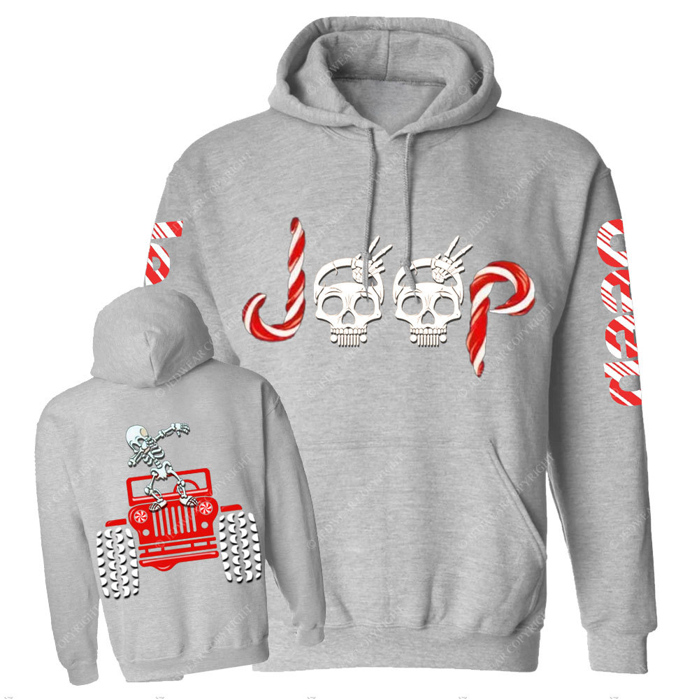 Skeletons Dancing on Jps Christmas Double Printed Casual Hoodie