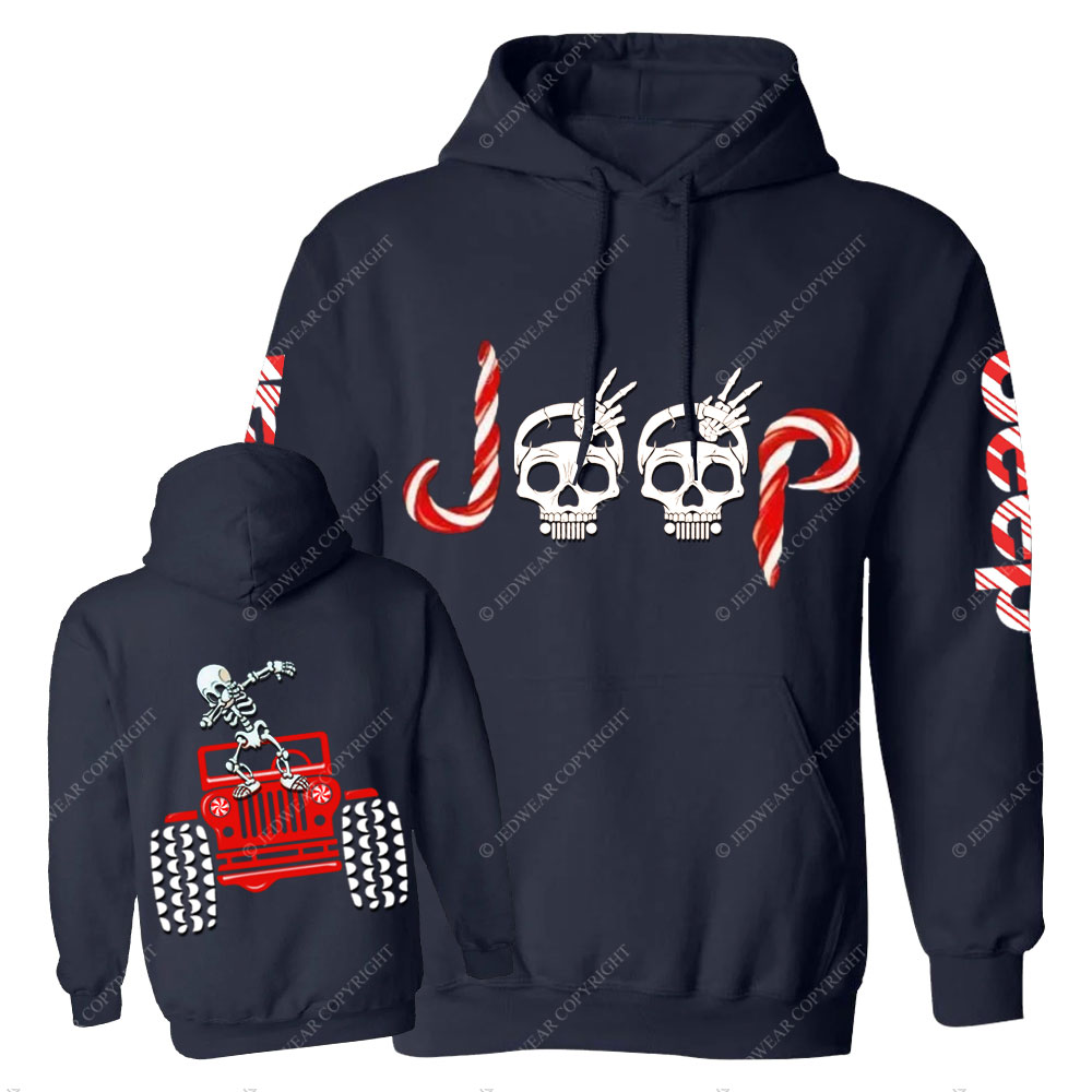 Skeletons Dancing on Jps Christmas Double Printed Casual Hoodie