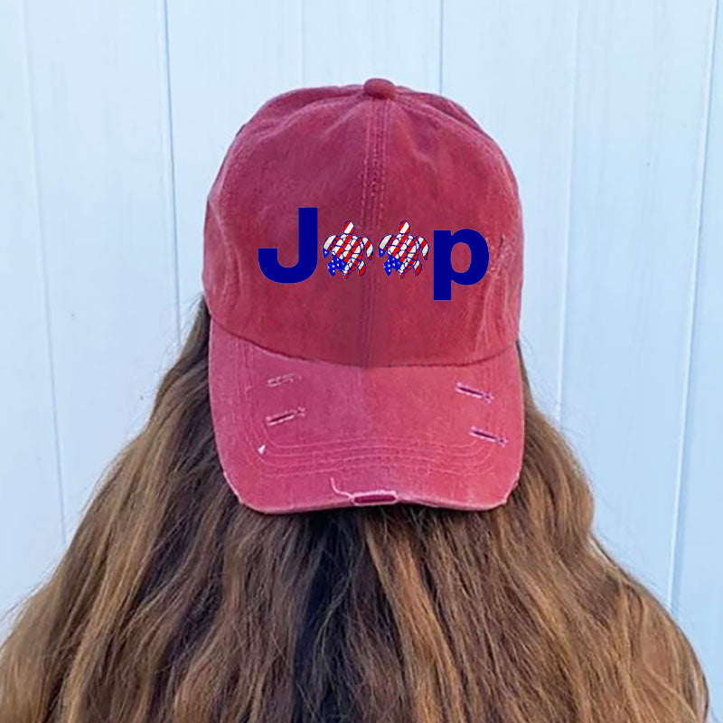 USA Flag Jeep Turtle Hat Jeep Lover Baseball Cap