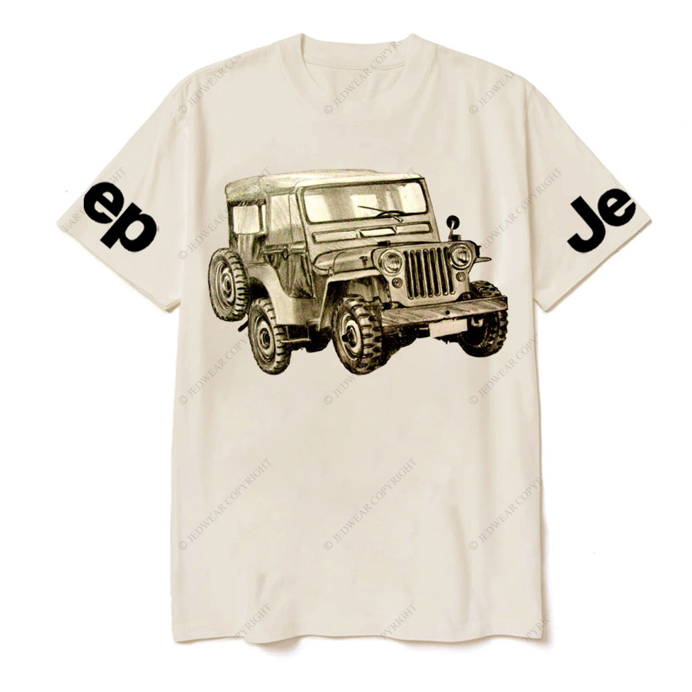 Hand-drawn Vintage Military  CJ5 Jp Lover T-Shirt
