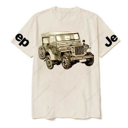 Hand-drawn Vintage Military  CJ5 Jp Lover T-Shirt