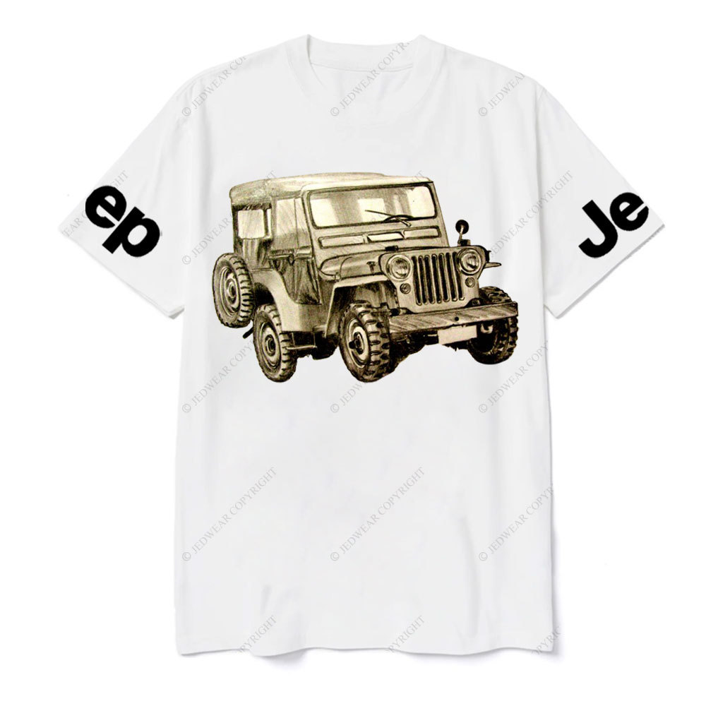 Hand-drawn Vintage Military  CJ5 Jp Lover T-Shirt