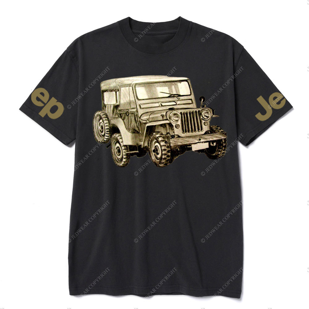 Hand-drawn Vintage Military  CJ5 Jp Lover T-Shirt