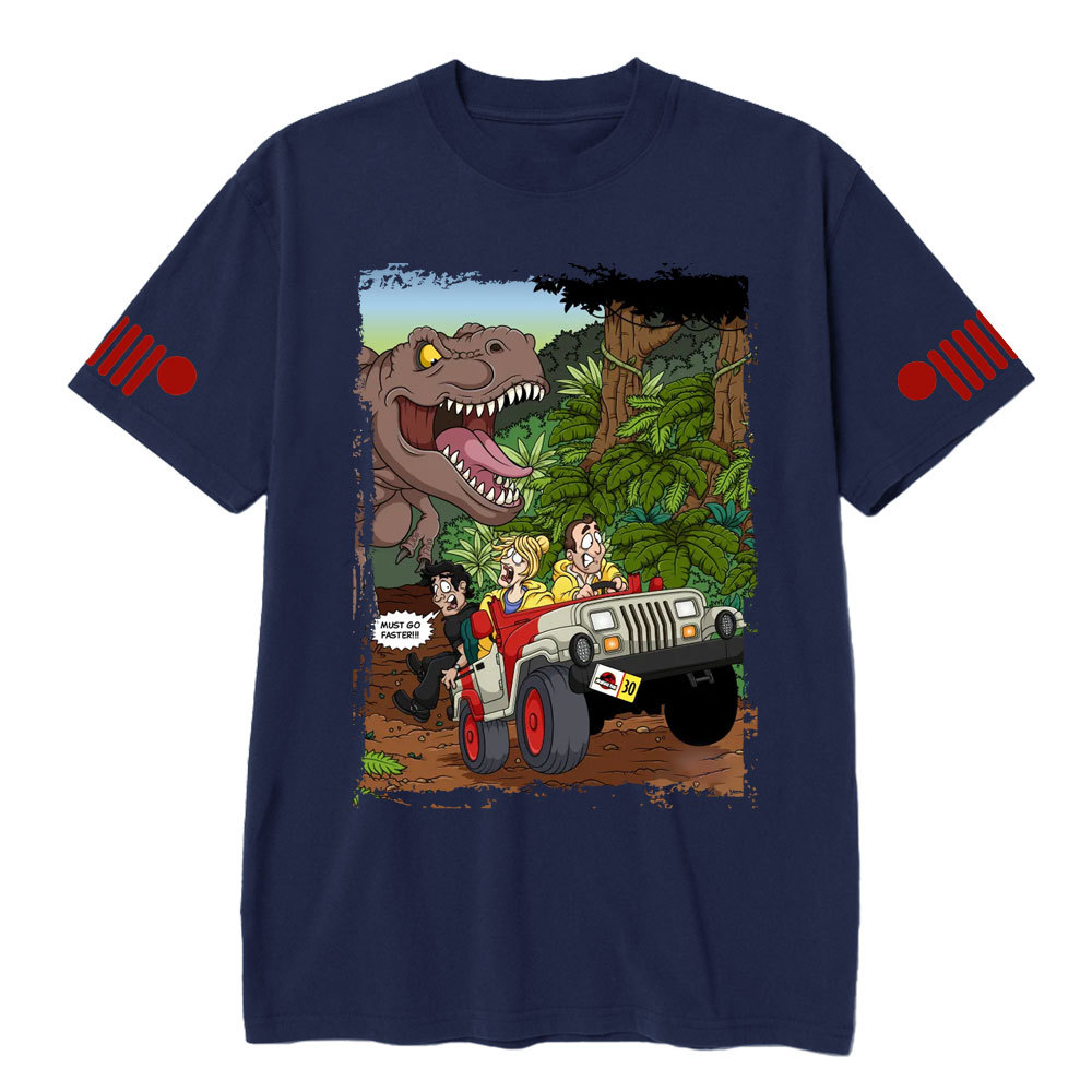 Must Go Faster T-Rex Jp Chasing T-shirt