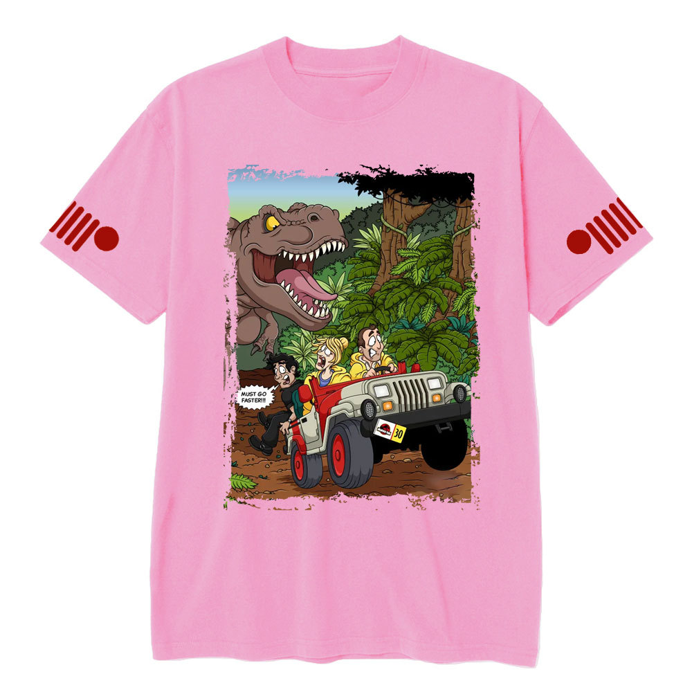 Must Go Faster T-Rex Jp Chasing T-shirt