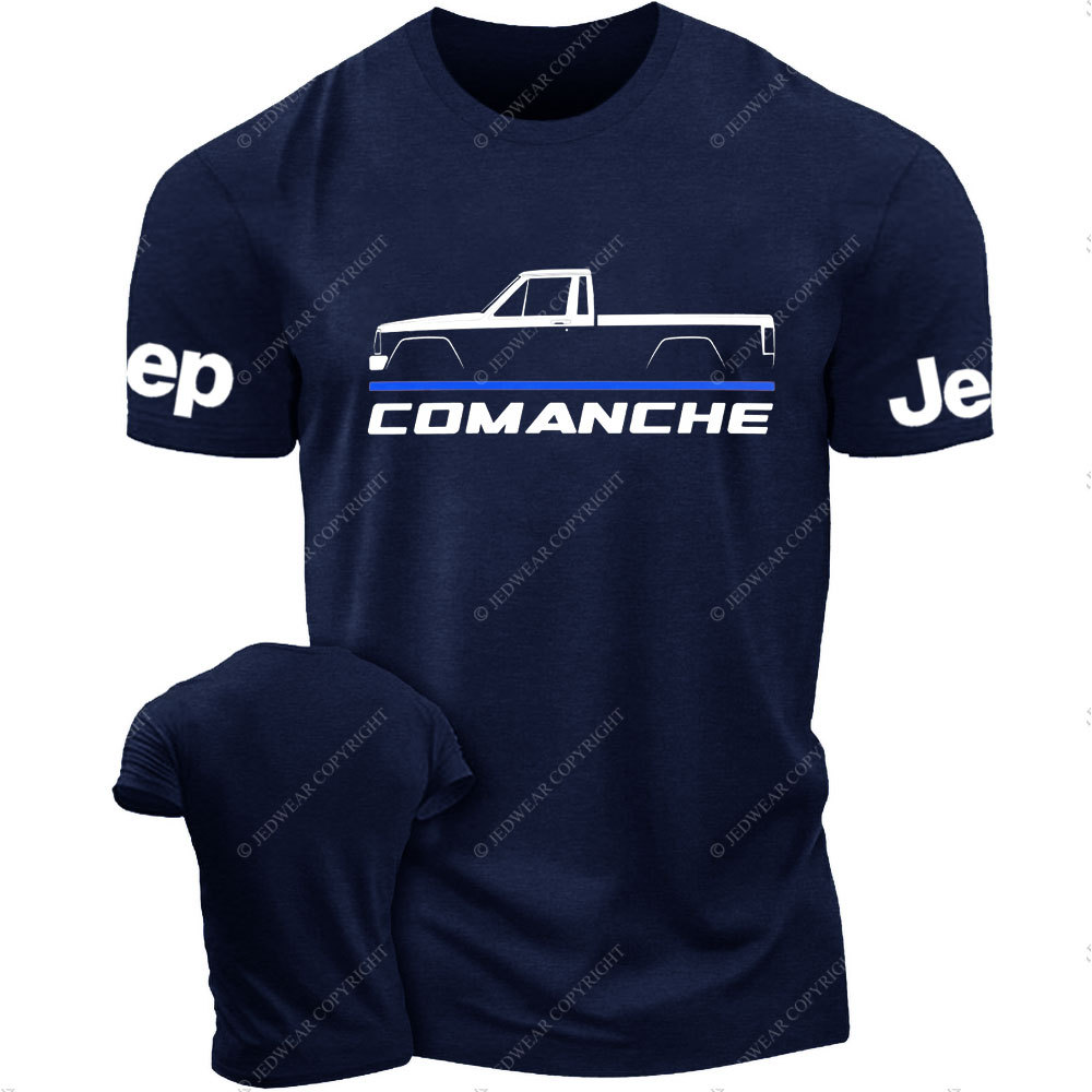 Jp Comanche 1986-1992 Car Enthusiast Thin Blue Line Police T-Shirt