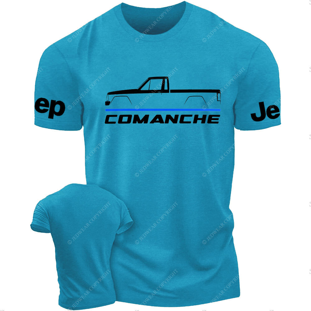 Jp Comanche 1986-1992 Car Enthusiast Thin Blue Line Police T-Shirt