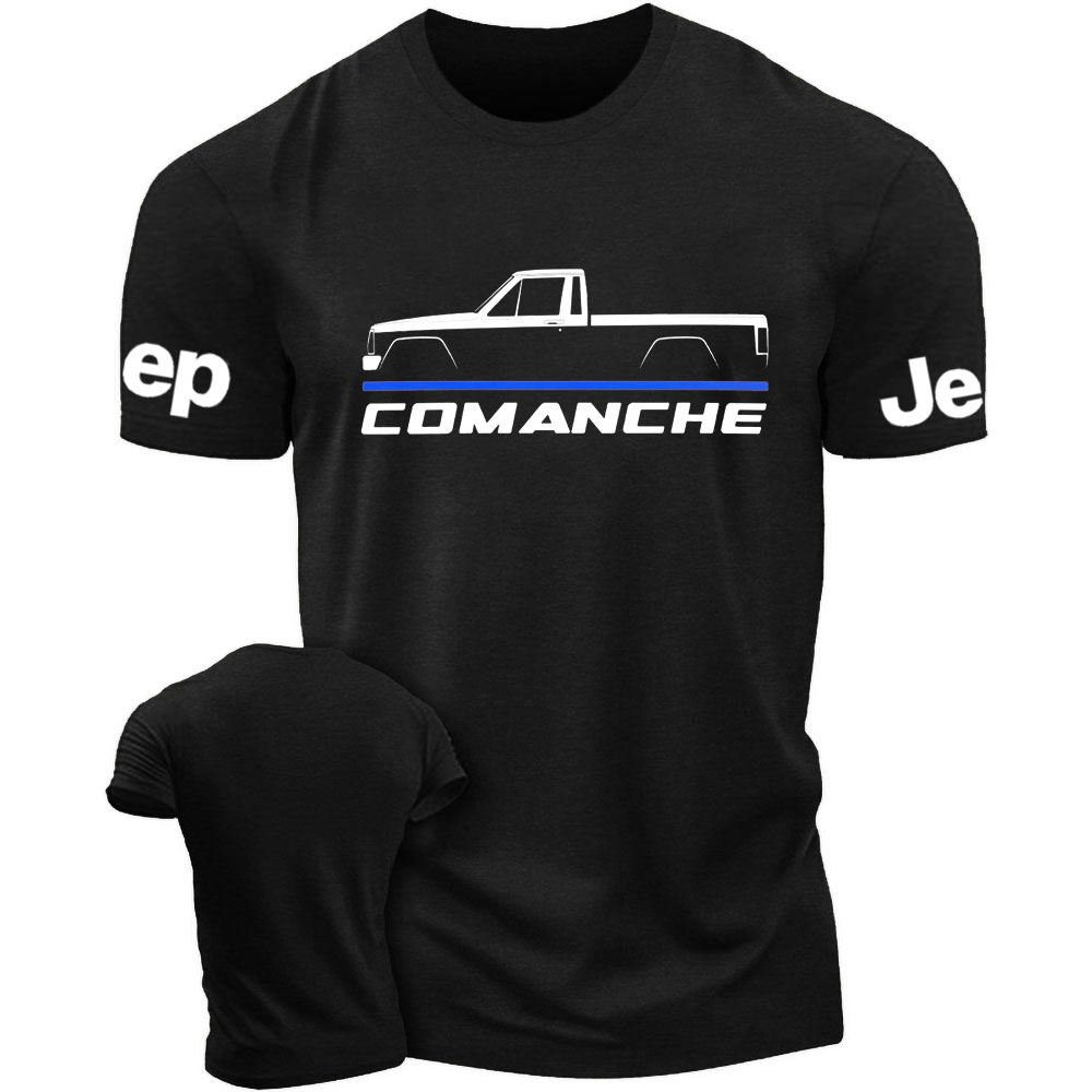 Jp Comanche 1986-1992 Car Enthusiast Thin Blue Line Police T-Shirt