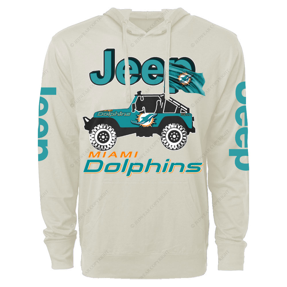 Jp Car Miami Dolphins Oversized Lightweight Hoodie